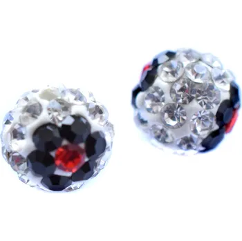 Korálek Šatonová kulička Crystal Light Siam Jet 6mm polovrtaná AB 017