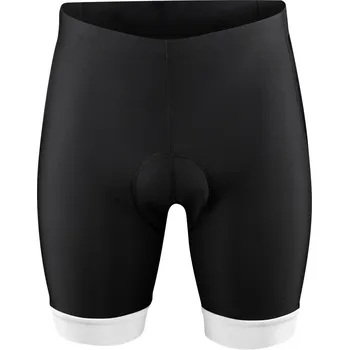 Cyklistické kalhoty Force kraťasy KID do pasu s vložkou, černo-bílé
