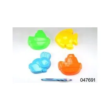 Hračka na písek FORMICKY 4ks LOD/LETADLO/RYBA/ZAJIC