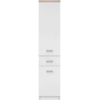 Knihovna Tempo Kondela Regál 2D1S, bílá / dub sonoma, TOPTY TYP 05