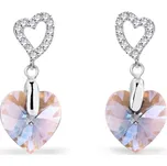 Náušnice fialové se Swarovski Elements Amore KCS622810LAMSH Light Amethyst Shimmer