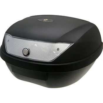 Zavazadlo na motocykl 101 Octane Kufr maxi trunk černý - čirá odrazka 51L 34460