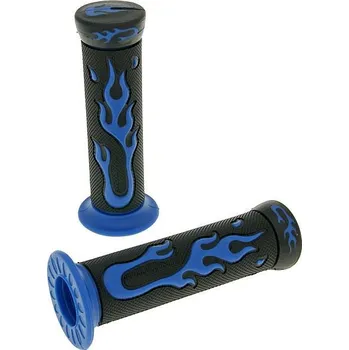 Motocyklový chránič Vparts Gripy Flame černá, modrá VC12123