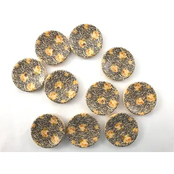 Knoflík Knoflíky dřevěné žluté růže 25 mm (Knoflíky dřevěné žluté růže 25 mm)