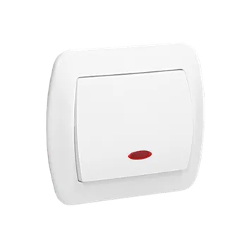 vypínač KONTAKT SIMON jednoduchý vypínač podsvícený bílý