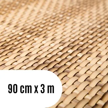 Příslušenství pro plot Progresja Zástěna na balkon ratanová, výška 90 cm - balení 3 m, barva žíhaná přírodní/hnědá RD08