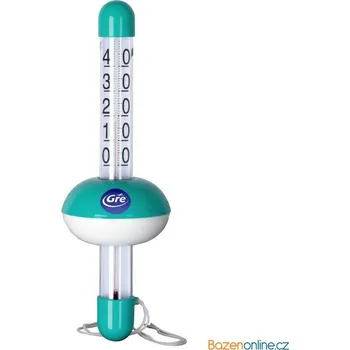 Teploměr GRE plovoucí nad hladinou tyrkysový