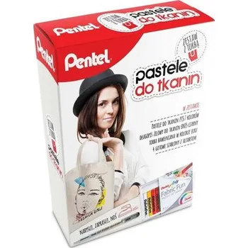 Set školních potřeb Kredki Pastele do tkanin 7 kol. z torbą PENTEL