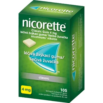 Odvykání kouření nicorette Classic Gum 4 mg žvýkačky 105 x 4mg