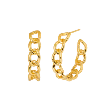 Náušnice ALEYOLÉ Pozlacené kruhové náušnice Tempest gold