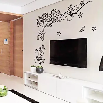 Samolepící dekorace Samolepka na zeď "Květinový Ornament" 80x130 cm