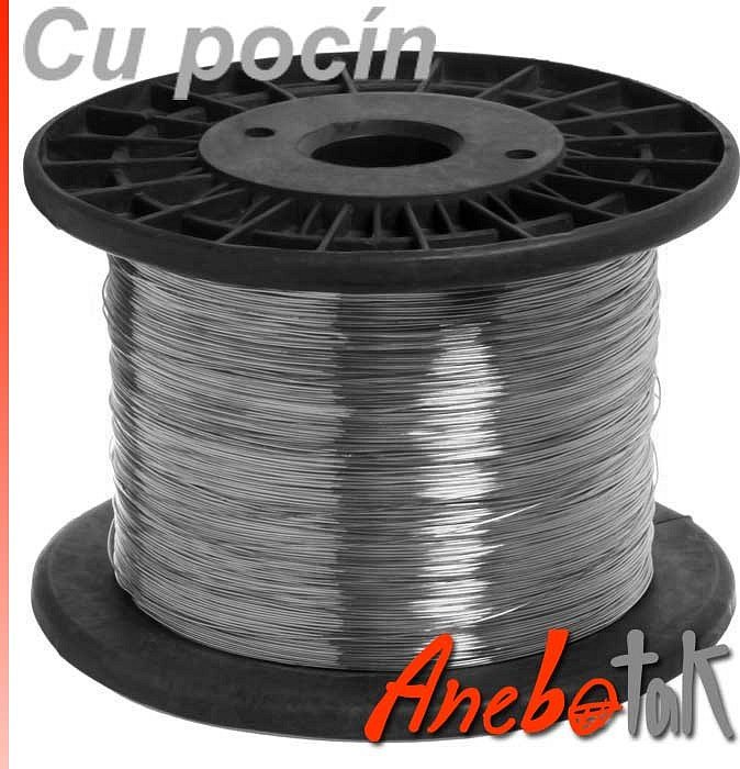 Pocínovaný drát měděný 0,4 mm, cívka 15,89 kg