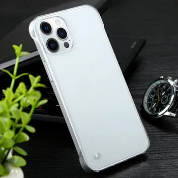 Pouzdro na mobilní telefon Transparentní bezrámový kryt odolný proti nárazu pro iPhone 12 Pro Max - čirý