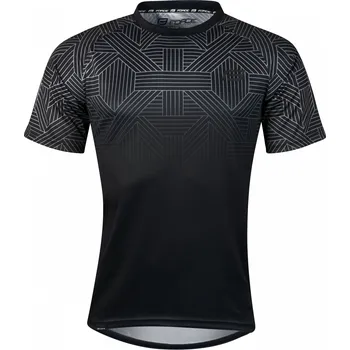 cyklistický dres Dres FORCE CITY krátký rukáv černo šedý XS