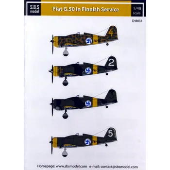 Plastikový model 1/48 Decal Fiat G.50 (Finnish Service)