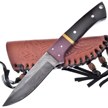 lovecký nůž Damascus Hunter Buffalo Horn