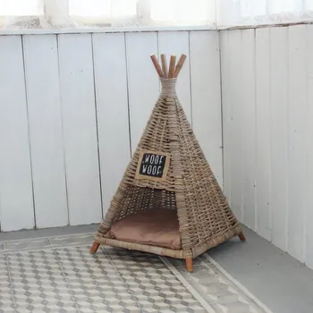 Bouda pro psa Bouda pro psa ratan přírodní 50x50x82cm