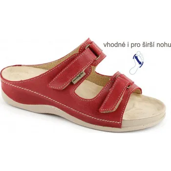 Dámská zdravotní obuv MEDISTYLE BÁRA 6B-615 pantofel červený, červená - 43