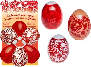 Velikonoční dekorace Anděl Přerov Smršťovací dekorace na vejce červené
