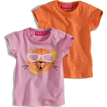 Kojenecké tričko Knot So Bad balení 2ks růžové a oranžové Velikost: 62