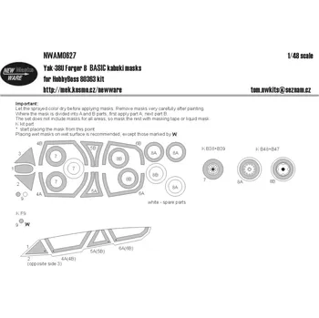 Plastikový model 1/48 Mask Yak-38U Forger B BASIC (HOBBYB)