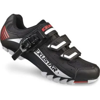 Pánské cyklistické tretry Boty MTB EXUSTAR SM308B černo/bílé - velikost 43