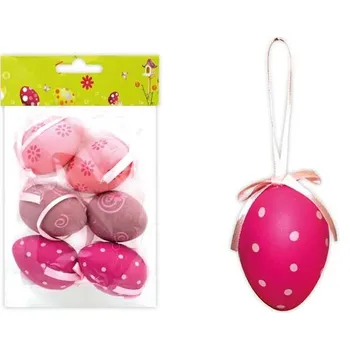 Velikonoční dekorace MFP S150067/R plastová velikonoční vajíčka 6 ks