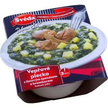 Švéda Vepřové plecko s listovým špenátem a bramborem 330 g
