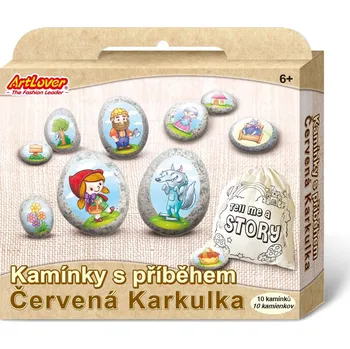 kreativní sada SMT Creatoys Kameny s příběhem se samolepkami Červená Karkulka kreativní sada v krabičce 19x16x4cm