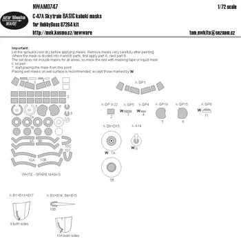 Plastikový model 1/72 Mask C-47A Skytrain BASIC (HOBBYB 87264)