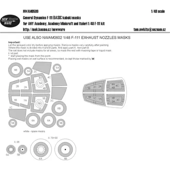 Plastikový model 1/48 Mask General Dynamics F-111 BASIC (ACA/ITA)
