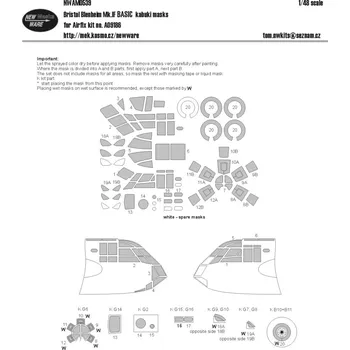 Plastikový model 1/48 Mask Bristol Blenheim Mk.IF BASIC (AIRFIX)