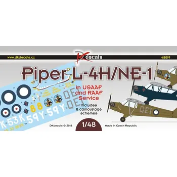Plastikový model 1/48 Piper L-4H/NE-1 USAAF/RAAF Service (8x camo)