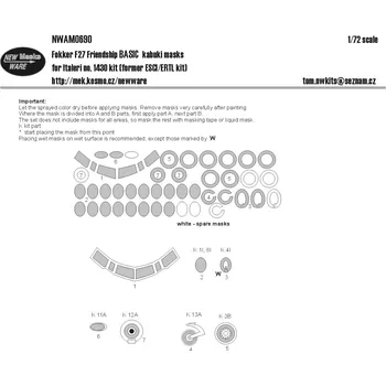 Plastikový model 1/72 Mask Fokker F27 Friendship BASIC (ITALERI)