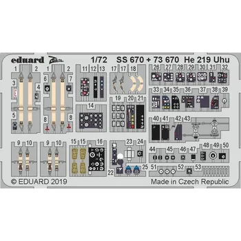 Plastikový model 1/72 He 219 Uhu (DRAG)