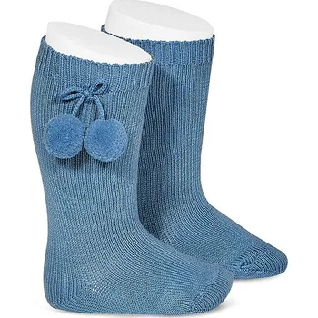 Cóndor Condor dětské podkolenky s bambulkami 30192 - 449 Velikost: 000 / 0 - 3 měsíce