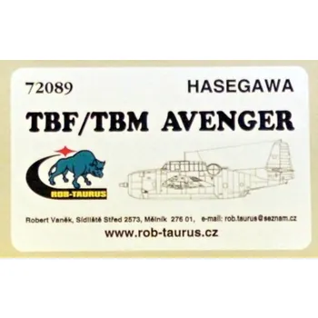 Plastikový model 1/72 Vacu Canopy TBF/TBM Avenger (HAS)