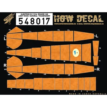 Plastikový model HGW 1/48 Decals Alb.D.V/Va Lt.Wood NATURAL (transp.)
