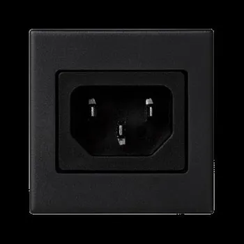 Elektrická zásuvka SIMON K305A/14 Připojovací deska K45 se zásuvkou IEC320 250V (C14) (samec) 45×45mm grafitově-šedá