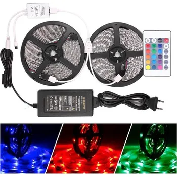 LED páska Light LED pásek 3528 60LED/m IP20 4.8W/m RGB, 10m, komplet (LED pásek multicolor 10 metrů komplet )