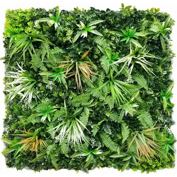umělá květina France Green Umělá živá zelená stěna Savana 100x100cm zelená