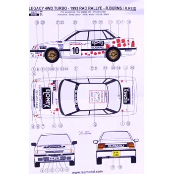 autíčko 1/24 Transkit Subaru Legacy RS RAC Rally 1993