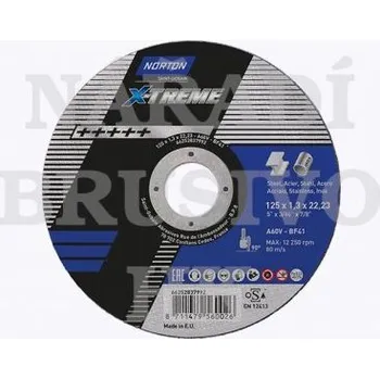 Řezný kotouč Norton Řezný kotouč 115x2x22,23 A36V X-TREME 3157623003851