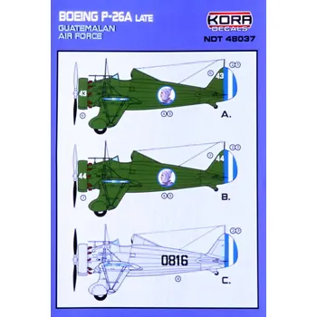 Plastikový model 1/48 Decals Boeing P-26A Late Guatemalan A.F.