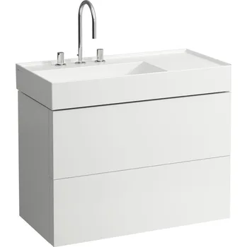 Koupelnový nábytek Kartell by Laufen - skříňka 88x45 pod umyvadlo H810338, bílá matná H4076180336401