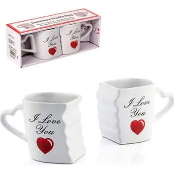 Žertovný předmět Zamilované hrníčky I LOVE YOU se srdíčkovými oušky