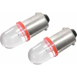 Compass Žárovka 1LED 12V Ba9s červená 2ks