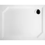 SARA sprchová vanička z litého mramoru, obdélník 100x80cm, bílá