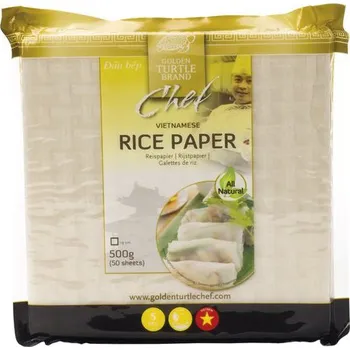 Rýže Golden Turtle Chef Rýžový papír čtvercový 500 g
