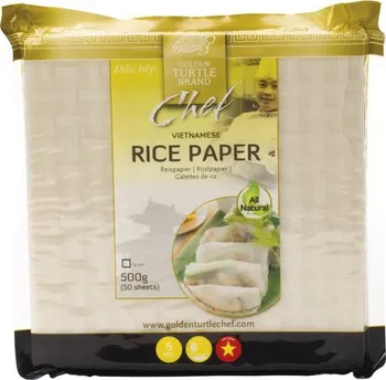 Rýže Golden Turtle Chef Rýžový papír čtvercový 500 g